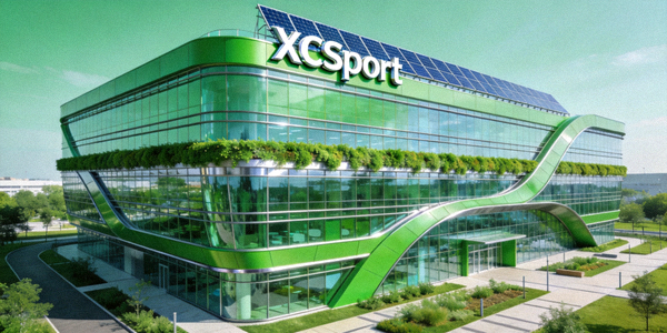XCSport现代化公司总部大楼外观 - 充满活力的绿色设计